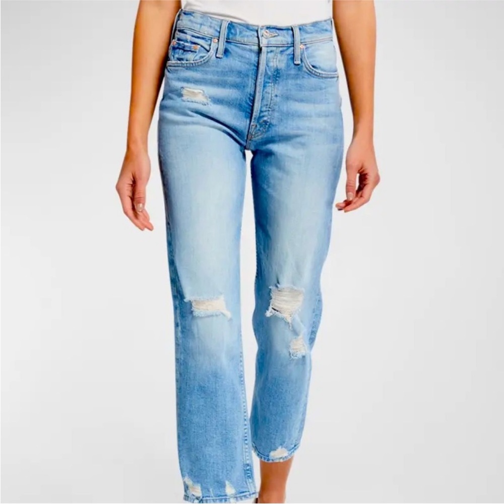MOTHER The Tomcat High-Rise Distressed Jeans size 28